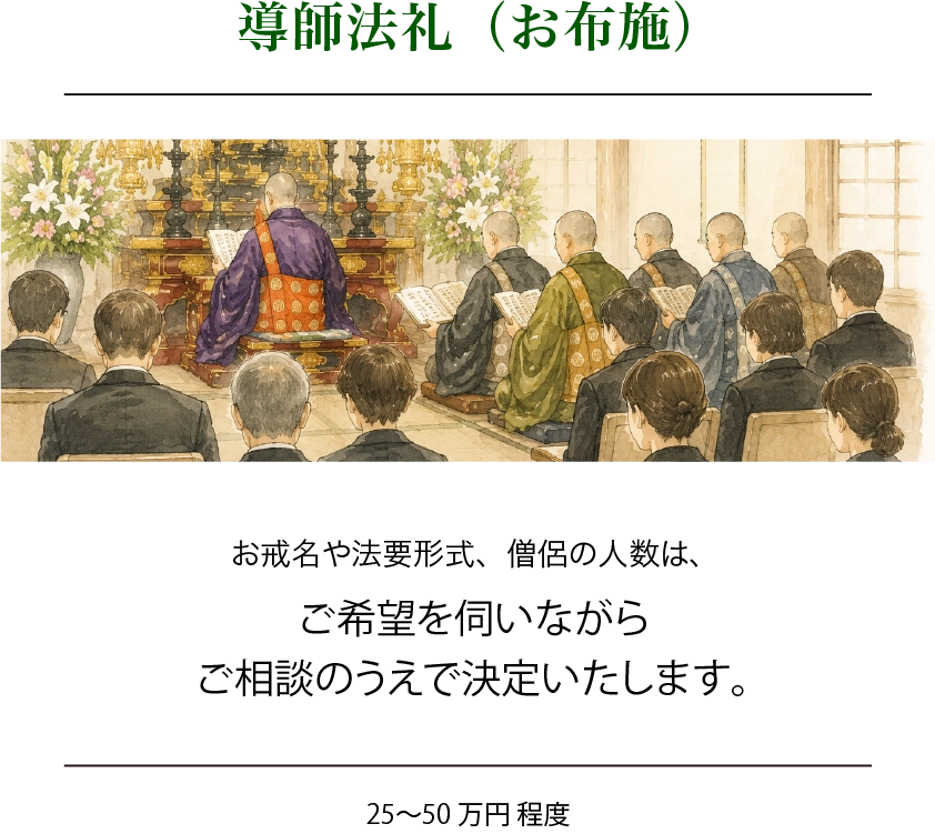 導師法礼（お布施）